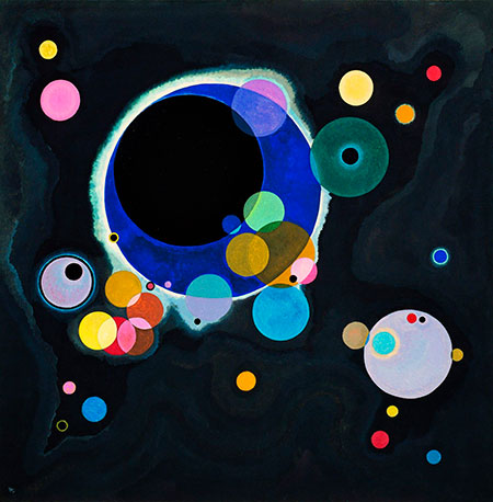 Obra de Wasily Kandinsky a base del puntos.