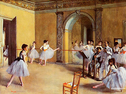 Clase de danza en la opera, Edgar Degas